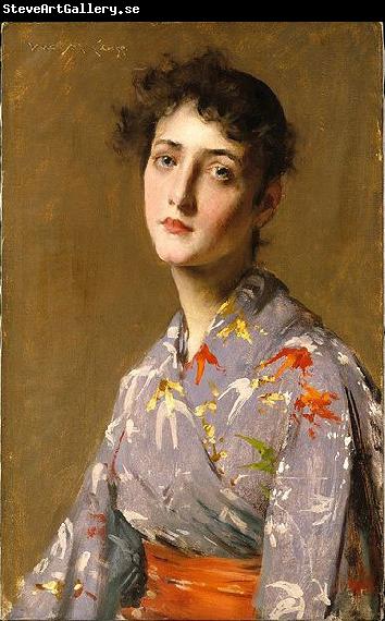 William Merritt Chase Girl in a Japanese Costume